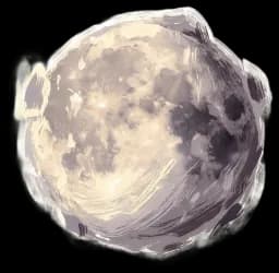 Painterly moon